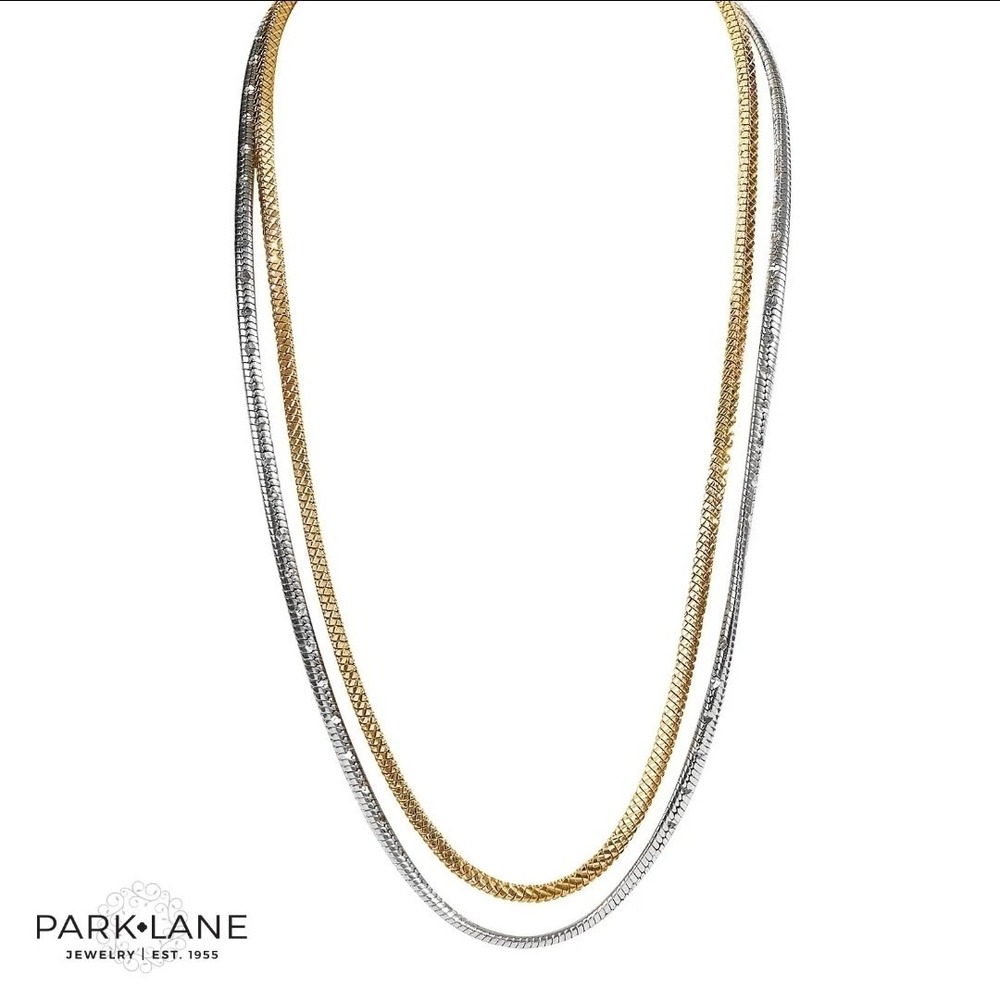 NWT Park Lane Viper Necklace Gold And Silver 2 pieces